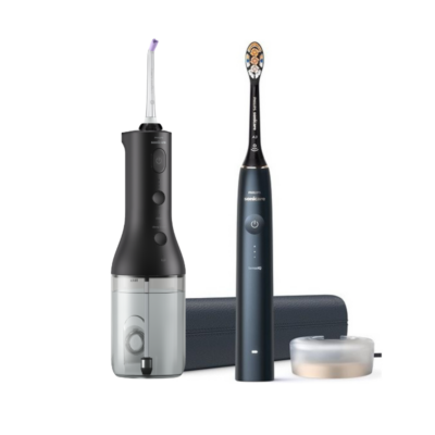 DiamondClean Prestige 9900 (HX9992) elektriline hambahari ja flosser 3000 must, tarvikutega