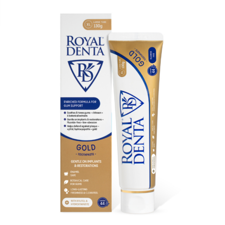 Royal Denta Gold 130g hambapasta Royal Denta Gold 130g hambapastatuub ja pakend