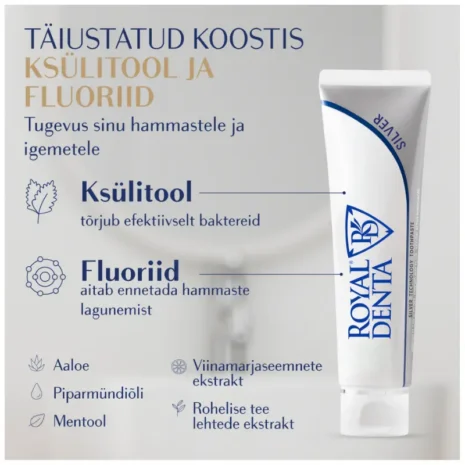 hambapasta-royal-denta-silver-130g-täiustatud-koostis hambapasta-royal-denta-silver-130g-täiustatud-koostis