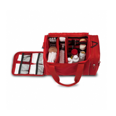 punane Elite bags esmaabitarvetekott Punane esmaabitarvetekott tarvikutega täidetud