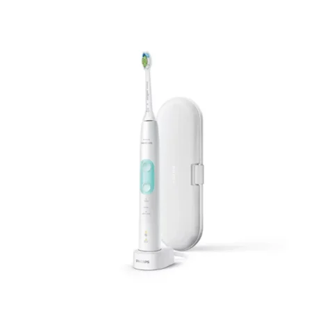 Philips Sonicare ProtectiveClean 5100 (HX6857/28) valge hambahari laadijal ja vutlar