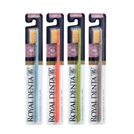 Royal Denta Soft Gold toothbrush NEW LOOK! all colors Royal Denta Soft Gold toothbrush NEW LOOK! all colors