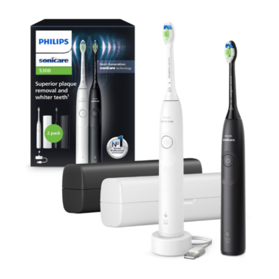 Philips Sonicare 5300 (HX710901) White & Black- tarvikute ja pakendiga