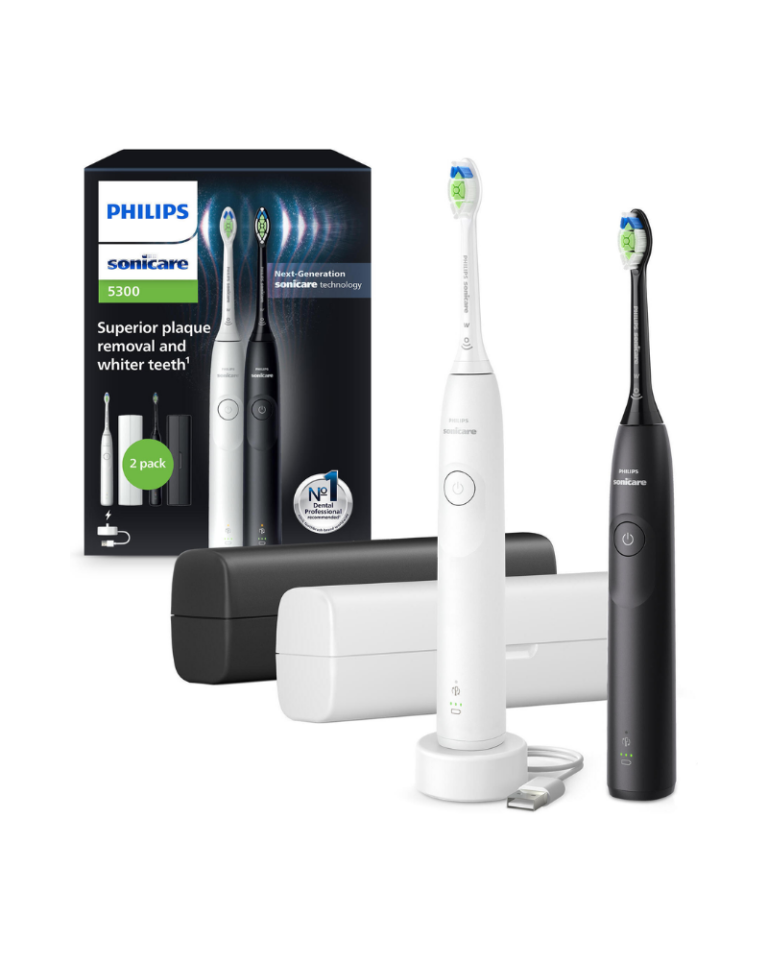 Philips Sonicare 5300 (HX710901) White & Black- tarvikute ja pakendiga