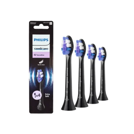 Philips Sonicare Sensitive HX6054/88 musta värvi otsikud N4 pakendiga