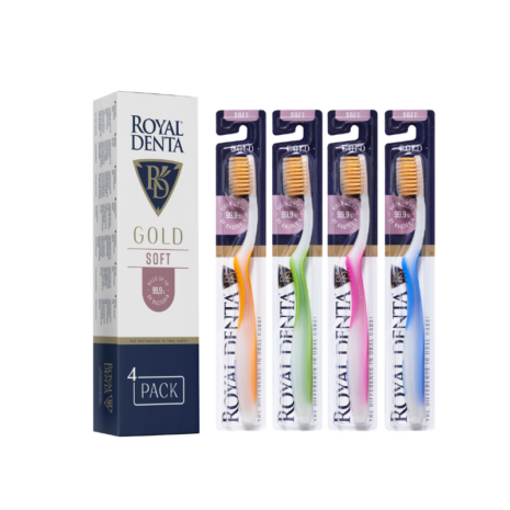 royal Denta Soft Gold hambaharjade 4-pakk koos pakendiga